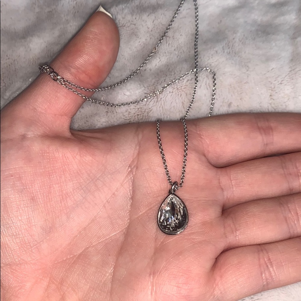 Long tear drop necklace